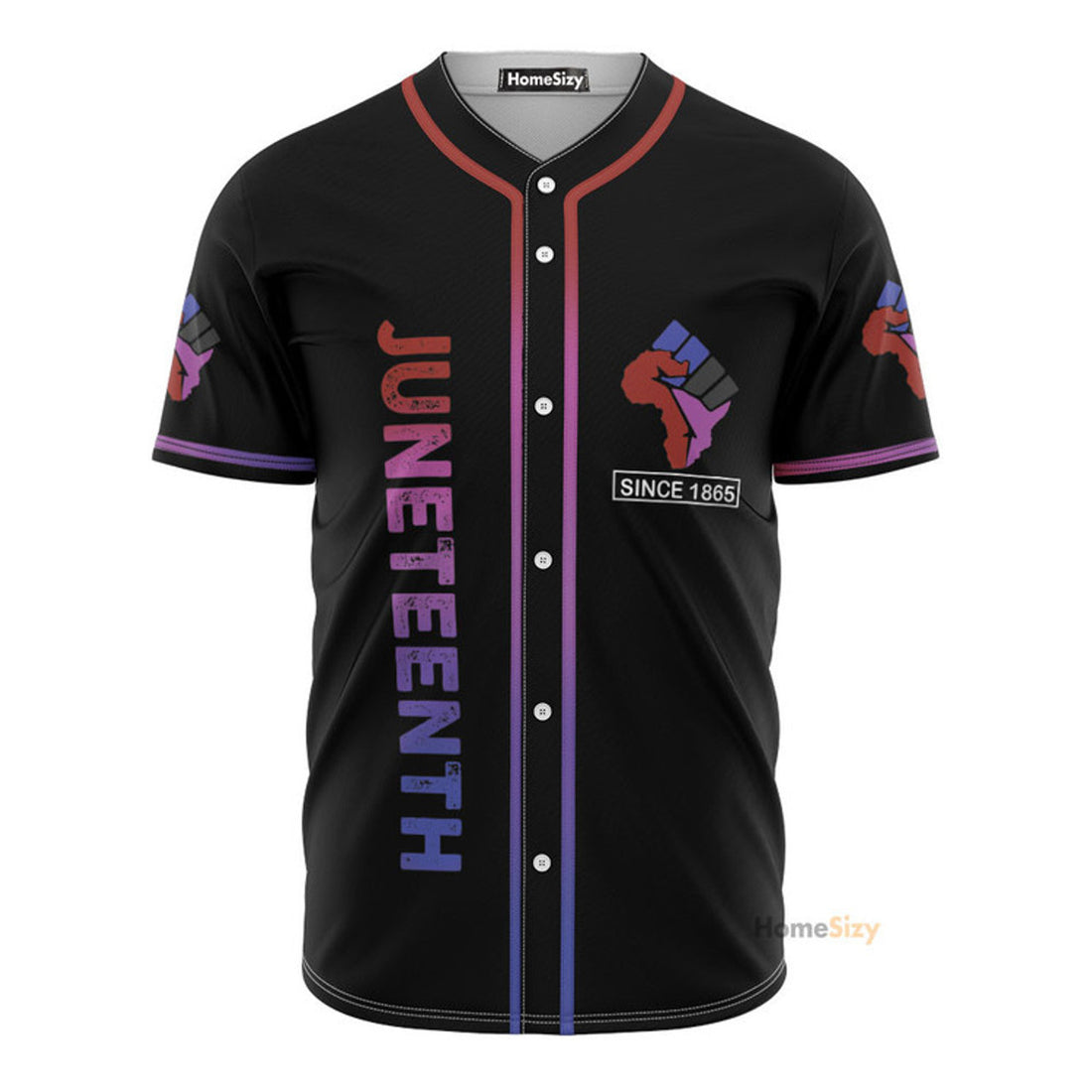 Custom Name Juneteenth Since 1865 In Pink - Personalized Baseball Jersey