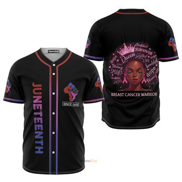 Custom Name Juneteenth Since 1865 In Pink - Personalized Baseball Jersey