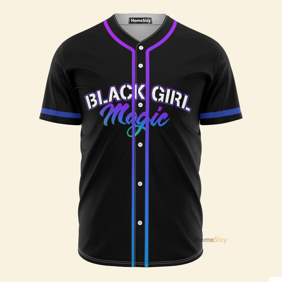 Custom Name Black Girl Magic - Personalized Baseball Jersey