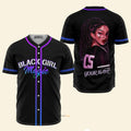 Custom Name Black Girl Magic - Personalized Baseball Jersey