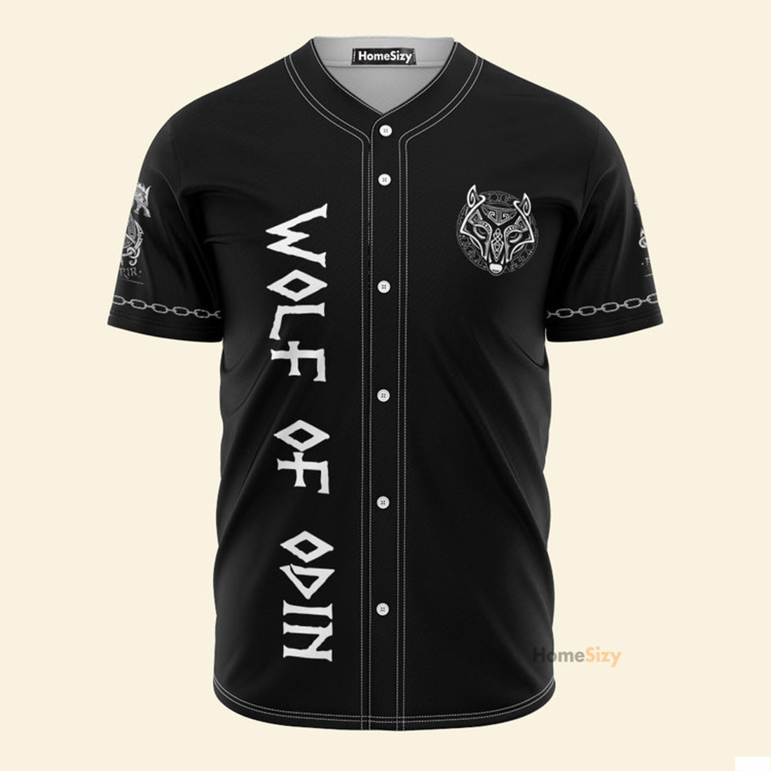 Fenrir Wolf Of Odin Viking - Personalized Baseball Jersey