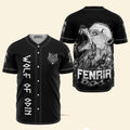 Fenrir Wolf Of Odin Viking - Personalized Baseball Jersey