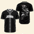 Jesus Skull Faith Hope Love - Baseball Jersey