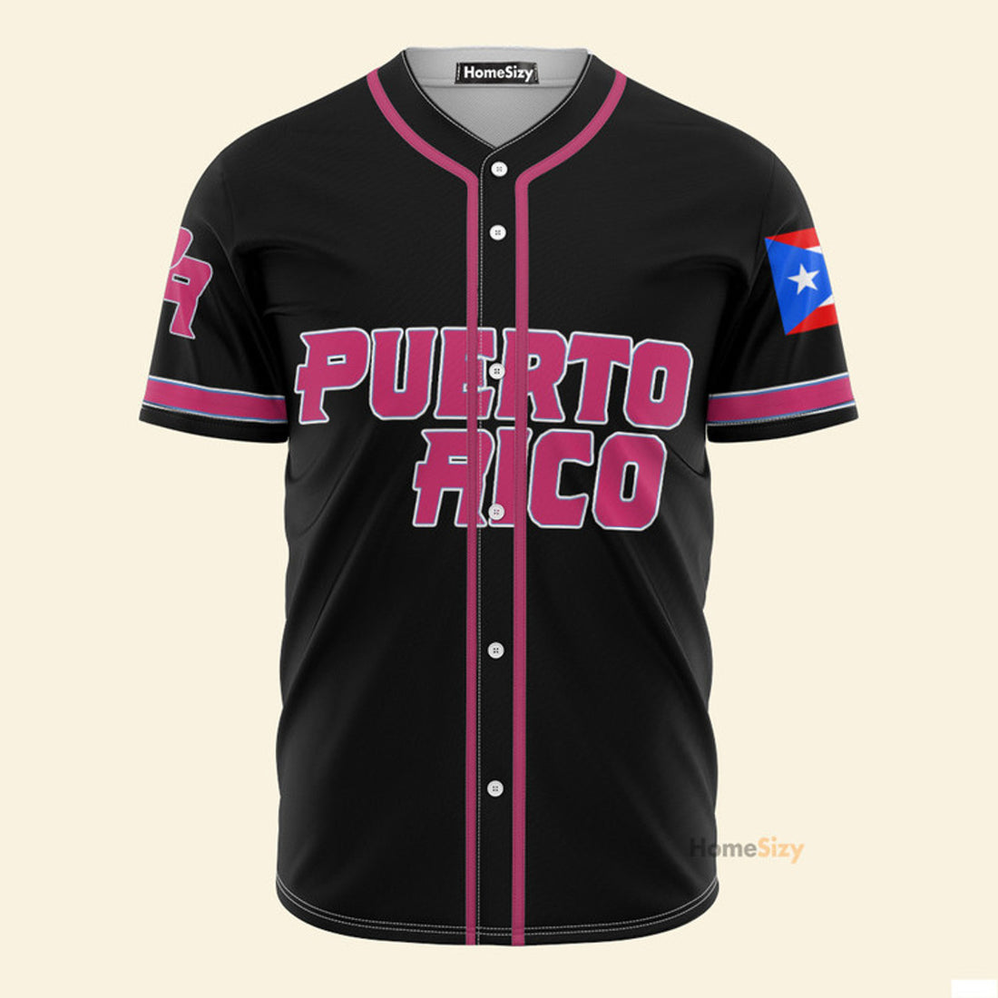Custom Name Puerto Rico - Personalized Baseball Jersey