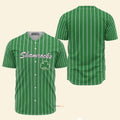 Pinstripe Shamrock Irish Patricks Day - Baseball Jersey
