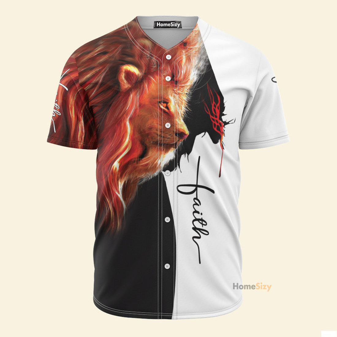 Jesus Lion My God King Savior Christian - Baseball Jersey