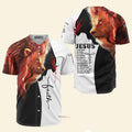 Jesus Lion My God King Savior Christian - Baseball Jersey