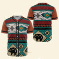 Running Bear Native American - Baseball Jersey