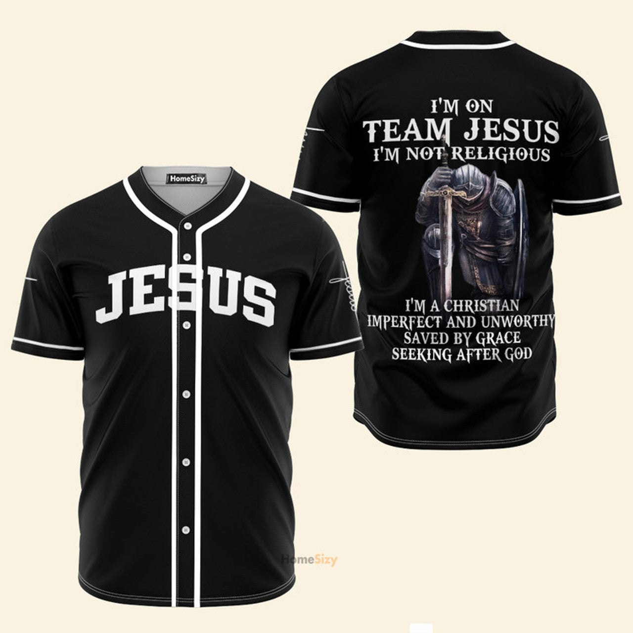 I'm On Team Jesus - Baseball Jersey