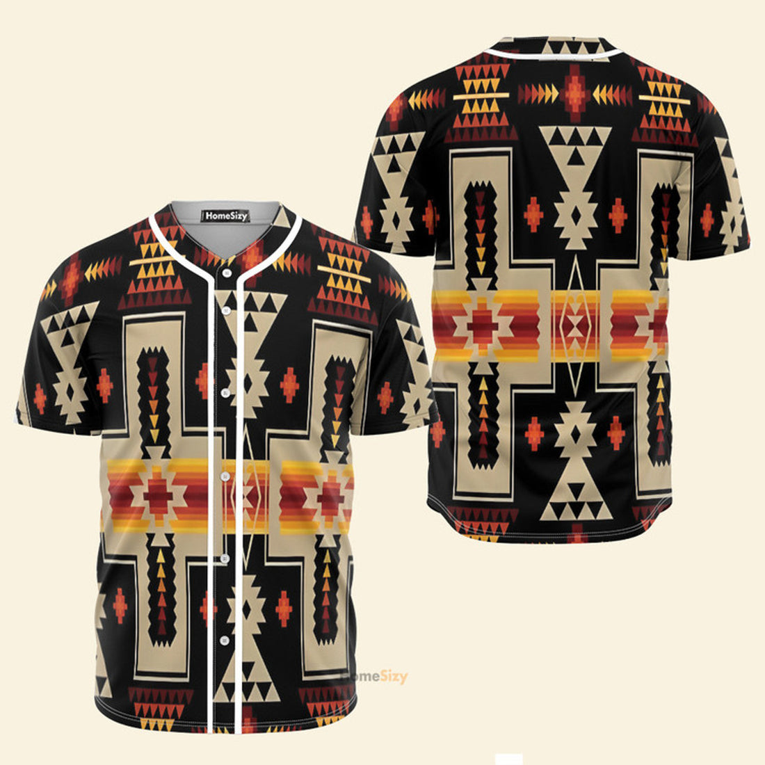 Black Tribe Design Native American - Baseball Jersey