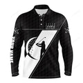 FUNSTUFFPRINT Black & White Golf Polo Shirts Life Is Full Of Important Choices Custom Name Men Long Sleeve Golf Tops