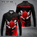 FUNSTUFFPRINT Bowling Ball Flame Multicolor Option Customized Name Long Sleeve 3D Shirt