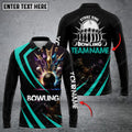 FUNSTUFFPRINT Strike King Bowling Multicolor Option Customized Name Long Sleeve 3D Shirt