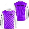 FUNSTUFFPRINT Men Golf Long Sleeve Polo Shirts, Custom Name Funny Golf Shirts For Men, Golfing Gifts