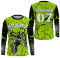 FUNSTUFFPRINT Custom Brap Motocross Jersey, UV Protect, UPF 30+ Dirt Bike Riders Racewear 3D Long Sleeve T-Shirt