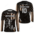 FUNSTUFFPRINT Custom American Flag Motocross Jersey, Custom Dirt Bike Shirt Men Women Patriotic MX Racing 3D Long Sleeve T-Shirt