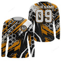 FUNSTUFFPRINT Custom extreme Motocross racing jersey, biker Live To Ride off-road orange 3D Long Sleeve T-Shirt