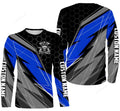 FUNSTUFFPRINT Custom Riding Long T-shirt Motocross Racing Dirt Bike Motorcycle Off-Road Biker Blue 3D Long Sleeve T-Shirt