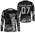 FUNSTUFFPRINT Custom Motocross , Camouflage Extreme Dirt Bike Racing Off-Road 3D Long Sleeve T-Shirt