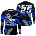 FUNSTUFFPRINT Custom My Blood Type Is Dirt motocross jersey, adult dirt bike racing 3D Long Sleeve T-Shirt