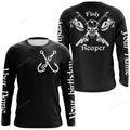FUNSTUFFPRINT Custom Fish reaper personalized UV protection fishing Long Sleeve T-Shirt, custom name fishing 3D Long Sleeve T-Shirt