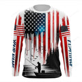 FUNSTUFFPRINT Custom American Flag UV Protection Fishing Shirt Fishing Jersey For Fisherman 3D Long Sleeve T-Shirt