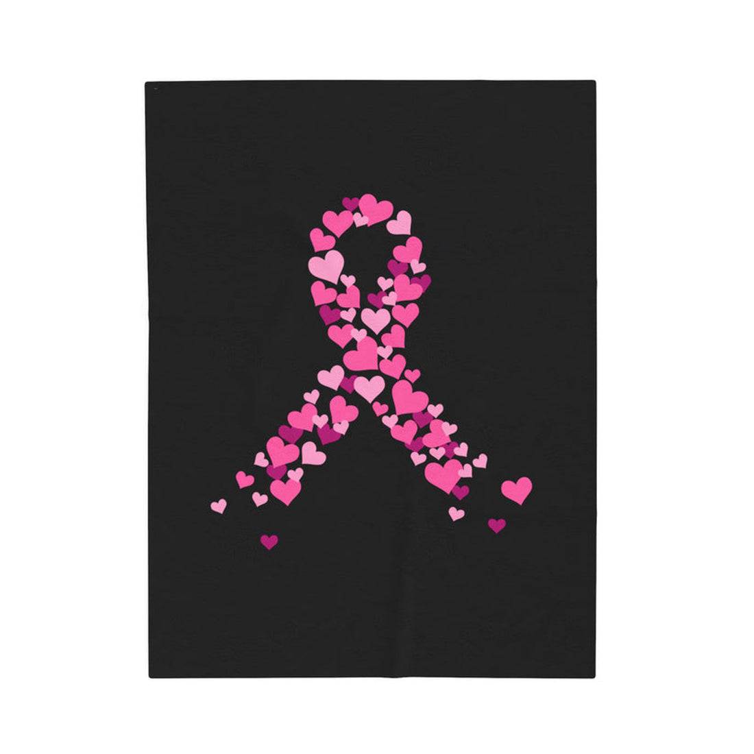 FUNSTUFFPRINT Breast Cancer Support Velveteen Plush Blanket