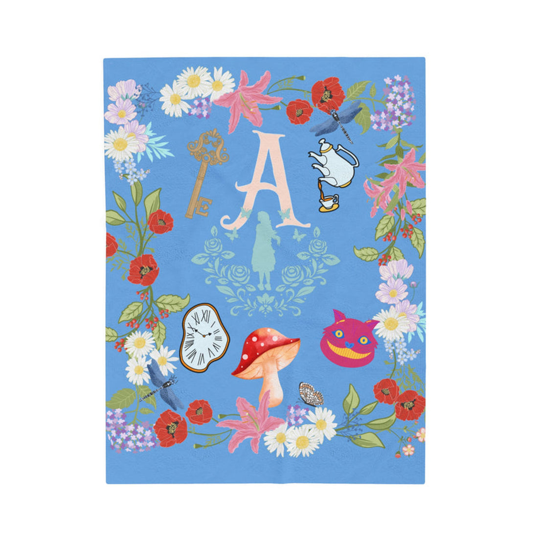 FUNSTUFFPRINT Alice Velveteen Plush Blanket