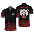 Custom Skull Bowling Jersey For Team Gift for Dad Men Bowling Lovers