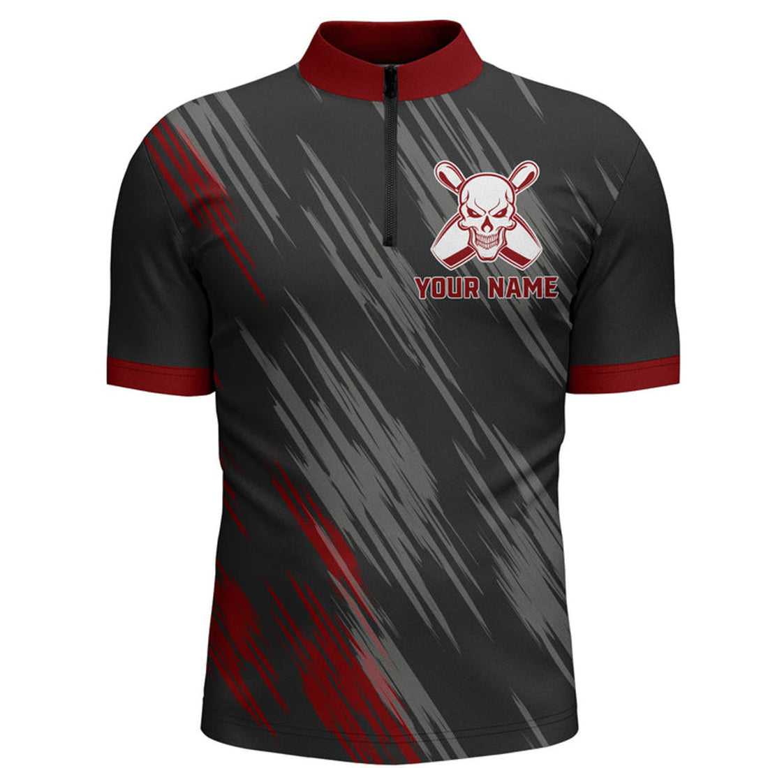 Custom Personalized Skull Bowling Jersey For Team and Men Dad Bowling Lover
