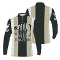FUNSTUFFPRINT Elegant Men Golfer Evolution Golf Men'S Long Sleeve Polo Shirt, Unique Golf Shirt For Men