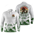 FUNSTUFFPRINT Custom Golf Long Sleeve Men Polo Shirt, Bigfoot Golf Personalized Name Men Polo Shirt For Men