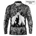 FUNSTUFFPRINT Custom Golf Long Sleeve Men Polo Shirt - Bigfoot Golf Custom Name Men Polo Shirt, Funny Bigfoot Let's Par Tee