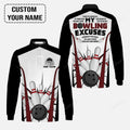 FUNSTUFFPRINT Bowling Custom Long Sleeve Men Polo Shirt Custom Name Funny Mens Polo Bowling Personalized Bowling Polo Shirt