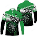 FUNSTUFFPRINT Customized Darts Long Sleeve Men Polo Shirt Personalized Name Darts Polo Shirt For Men