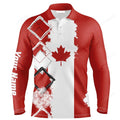 FUNSTUFFPRINT Men Golf Polo Shirt Custom Name Canada Flag Patriot Apparel Men Golf Polo Shirt