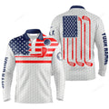 FUNSTUFFPRINT Custom Golf Men Polo Shirt Golf Men Polo Shirt American Flag Custom Name Multicolor Apparel Men Golf Polo Shirt
