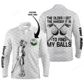 FUNSTUFFPRINT The Older I Get The Harder To Find Balls Men Golf Polo Shirt Custom Golf Men Polo Shirt