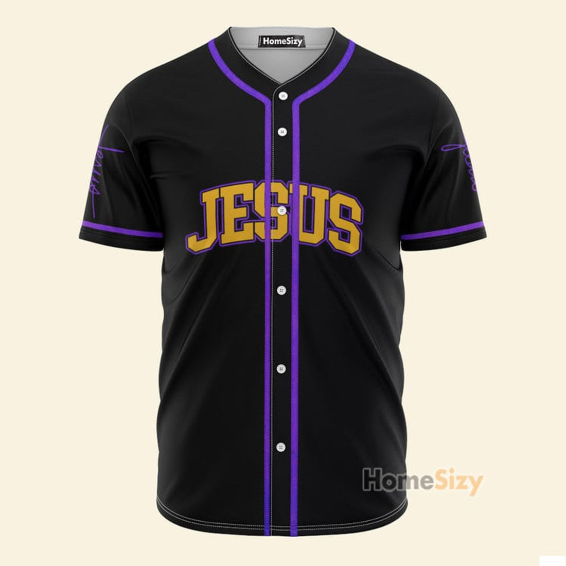 Jesus Saved My Life Black And Purple - Baseball Jersey
