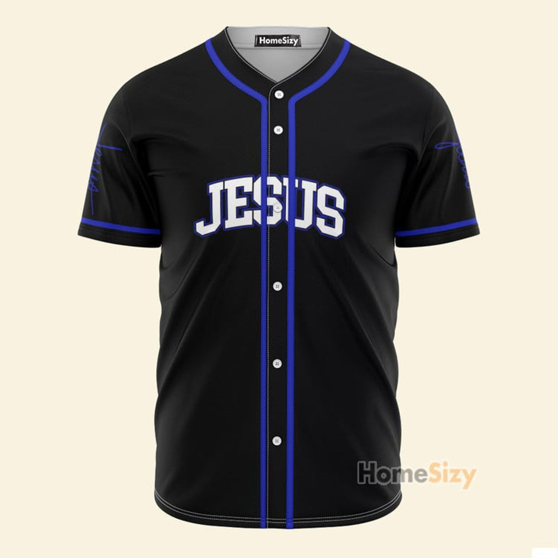 Jesus Saved My Life Black And Blue - Baseball Jersey