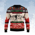 FUNSTUFFPRINT All I Want For Christmas Is More Time For Hiking Ugly Christmas Sweater Ugly Sweater
