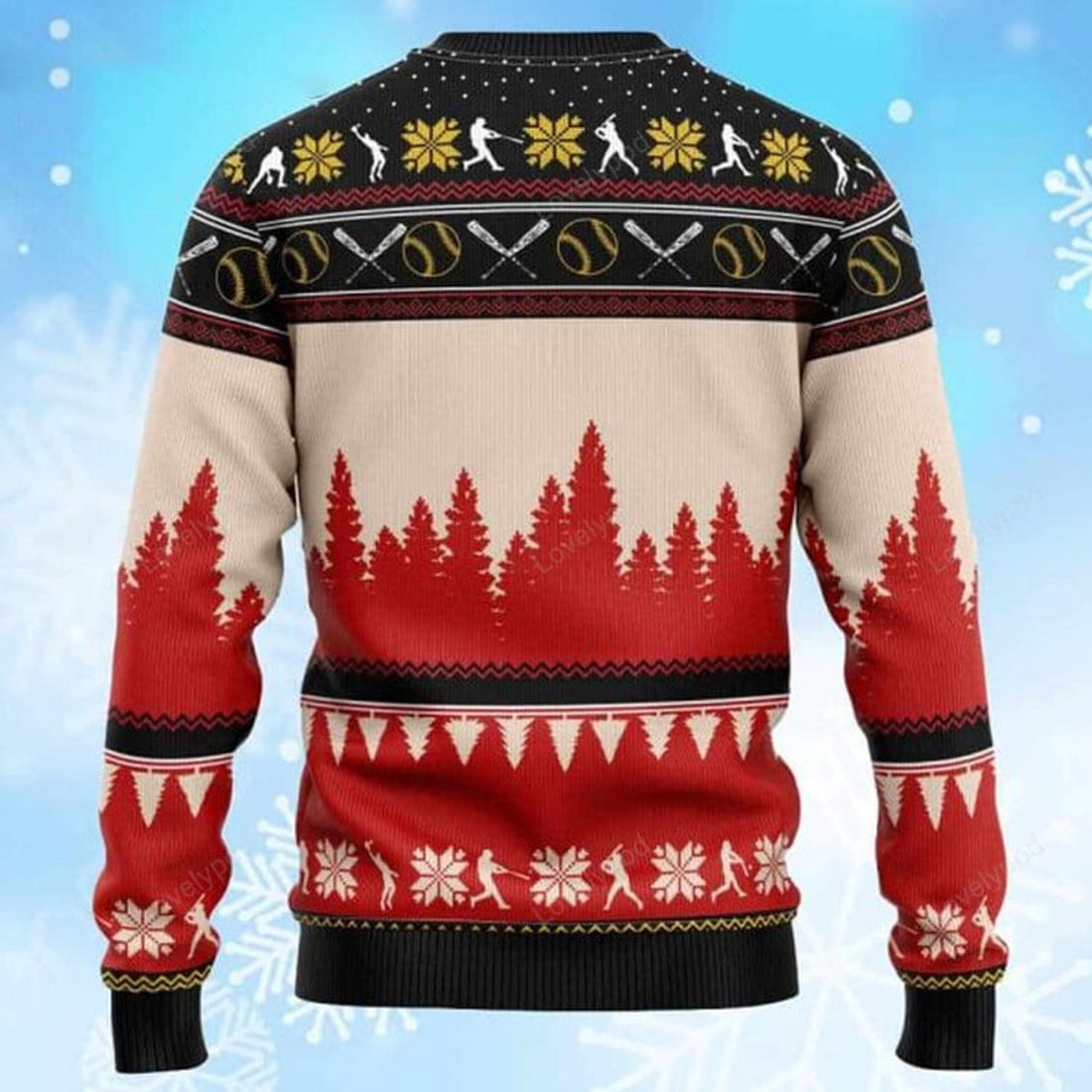 FUNSTUFFPRINT Baseball All I Want For Christmas Is More Time For Ugly Christmas Sweater for men and women, Ugly Sweater Christmas Gift Ugly Sweater