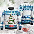 FUNSTUFFPRINT Cute Dachshund Christmas Tree Ugly Sweater for men and women, Dachshund Christmas sweatshirt, Ugly Sweater Christmas Gift Ugly Sweater