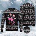 FUNSTUFFPRINT Fla La La flamingo Min Go Ugly Christmas Sweater for men and women, flamingo Christmas sweatshirt, Ugly Sweater Christmas Gift Ugly Sweater