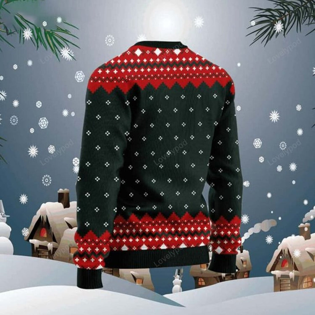 FUNSTUFFPRINT Food Cake Ugly Christmas Sweater for men and women, Fruitcake Christmas sweatshirt, Ugly Sweater Christmas Gift Ugly Sweater