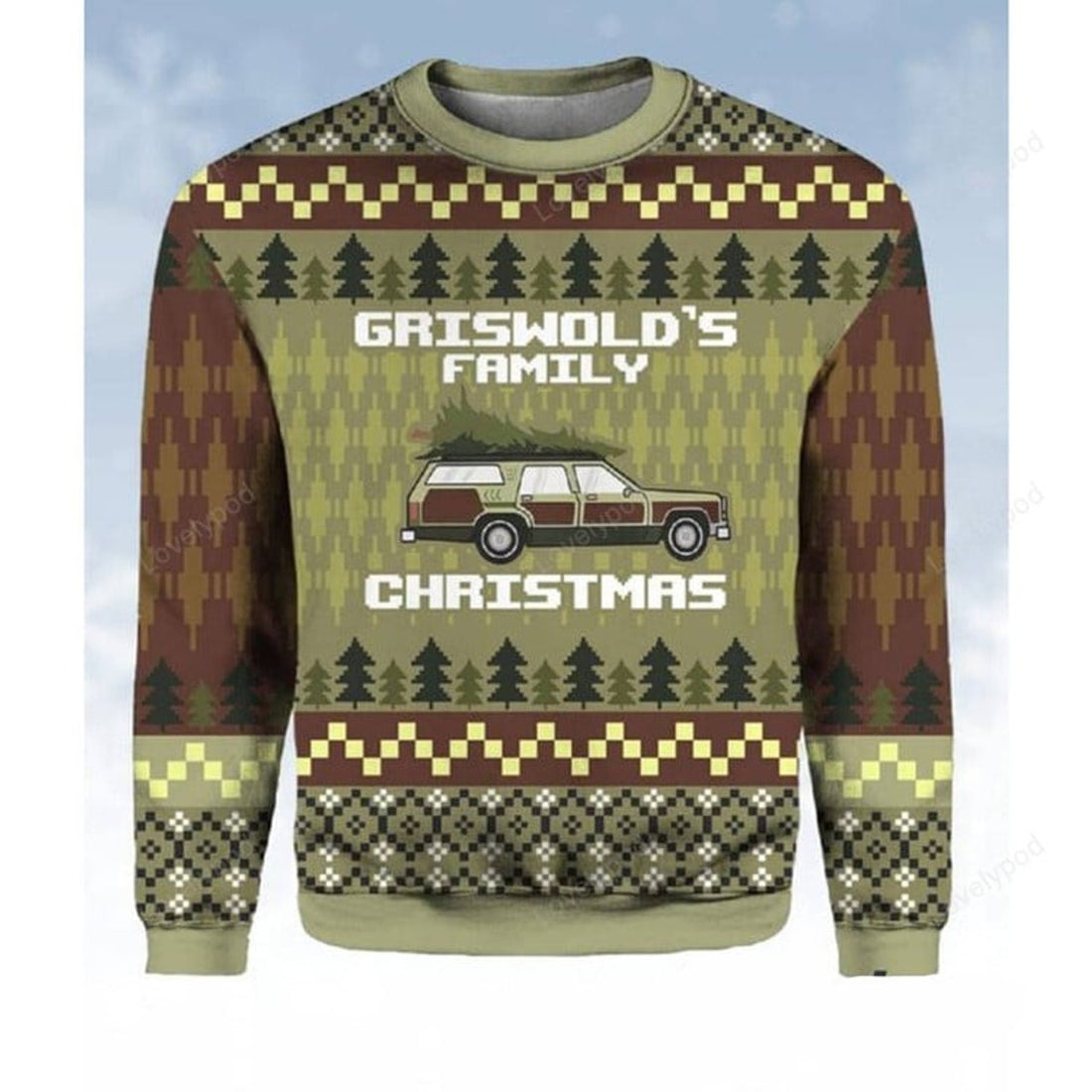 FUNSTUFFPRINT Griswold's Family Christmas Vacation AOP Ugly Sweater for men and women , Custom Christmas shirts Ugly Sweater