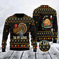 FUNSTUFFPRINT Thanksgiving Ugly Sweater, Funny Turkey Is It Live Ugly Sweater For Men & Women Ugly Sweater