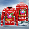 FUNSTUFFPRINT Hawaiian Santa Ugly Sweater, Mele Kalikimaka Ugly Sweater, Funny Hawaiian Santa Claus Red Ugly Sweater For Men Ugly Sweater