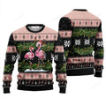 FUNSTUFFPRINT Flamingo Christmas Pattern Sweater, Ugly Sweater For Men & Women, Perfect Outfit For Christmas New Year Autumn Winter Ugly Sweater