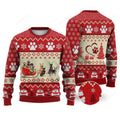 FUNSTUFFPRINT Dog Reindeer Christmas Sweater Christmas Knitted Sweater, Christmas sweatshirt, Xmas gifts Ugly Sweater